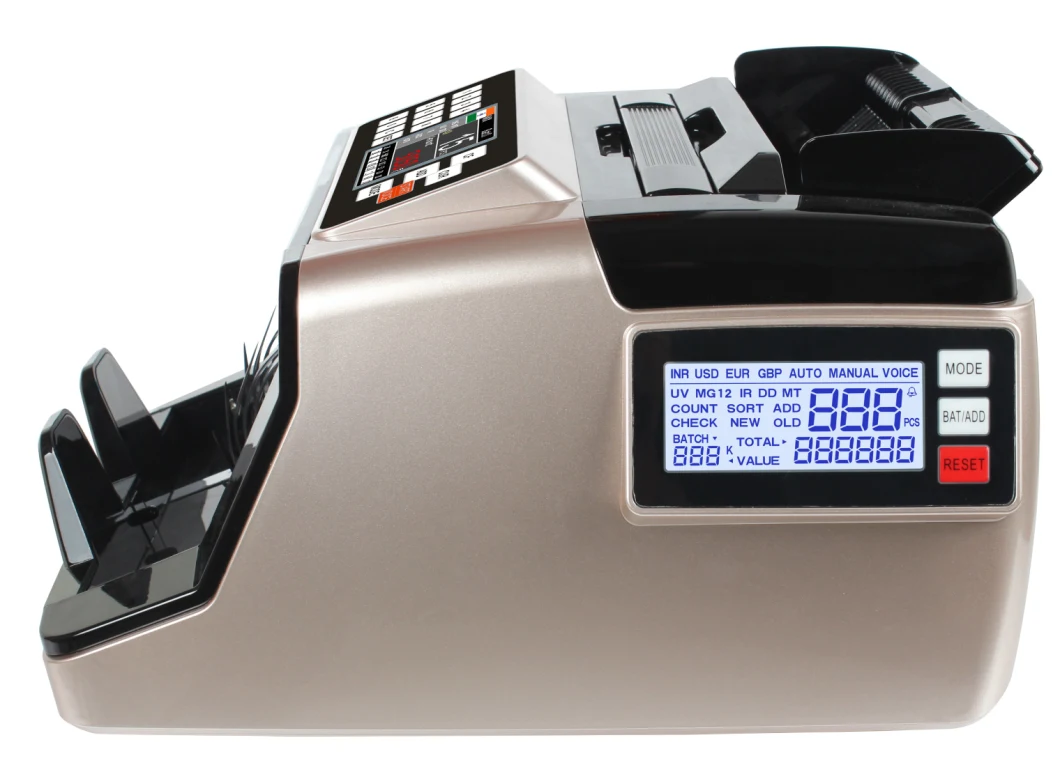 Al-7200 Currency Counter with Rechargeable Battery Single Denomination Value Counter