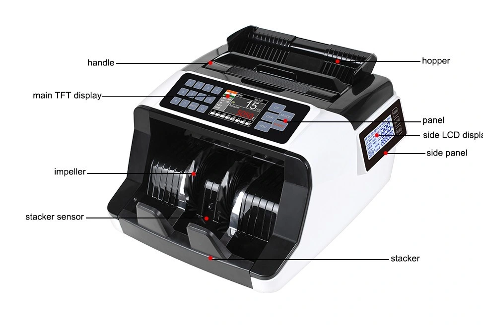 Al-7200 Currency Counter with Rechargeable Battery Single Denomination Value Counter