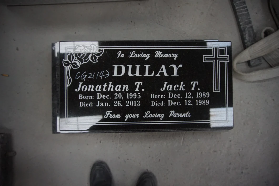 Natural Black Granite Markers for Headstone