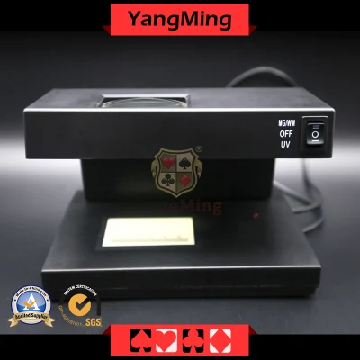 Black Plastic Ordinary Classic Money Gambiling Poker Chip Detector Code Editor Casino Poker Table Gambling Games UV Chips Checker