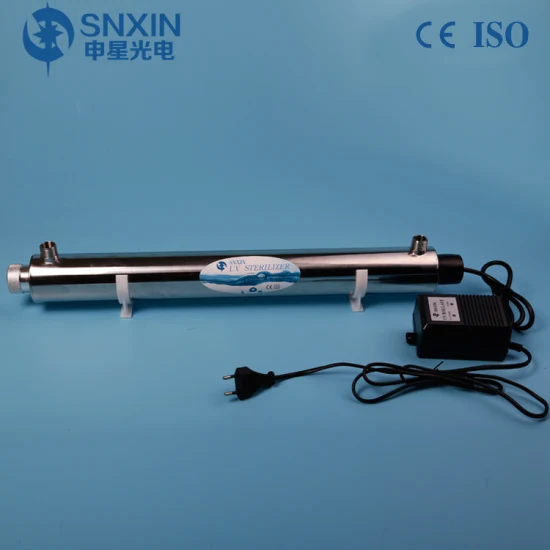 12 W 1 gpm UV-Sterilisator Ultraviolett 304ss Geeignet für Wasserdesinfektionssysteme mit CE ISO RoHS Saso-Zulassung