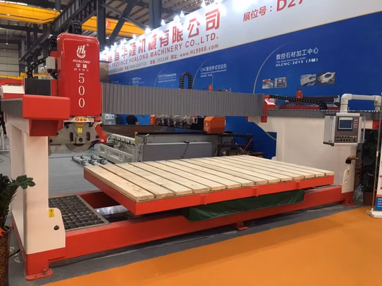 Hsnc-500 Data Control Steinbrückensäge-Plattenschneidemaschine für die Bearbeitung von Granit-Marmor-Arbeitsplatten in Südafrika/Algerien/Simbabwe/Saudi-Arabien/Mongolei